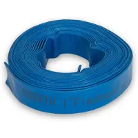 Eberth 1" Flachschlauch Gartenschlauch für Pumpen in 10m Länge, 1 Zoll, 25mm Durchmesser, flexibel, widerstandsfähiges PVC, Industrieschlauch