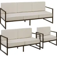 TecTake Garten-Loungeset Comosa für 6 Personen, XXL-Polsterung