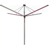 Proregal Wäschespinne Vento | 4 Tragarmen | 8 Leinenreihen | Aluminium | Sommerflieder| Hx 205x290cm | Geschlossene Rundform mit Abdeckkappe und Leineneinzug