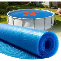 StarTech.com Pool Solarabdeckplane rund - Solarfolie/Pool-Solardecke - Ø 7,32 m (731,5 cm) - 0,2 mm Stärke - PE mit Luftpolstern - Wärmeabsorption & Wärmespeicherung - Blau