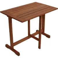 Degamo Balkontisch Gartentisch Klappentisch PORTO 90x60cm, Eukalyptus Holz geölt, klappbare Platte