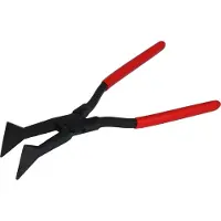 Stubai Quetschfalzzange 2828 – Spezialfalzzange geschmiedet, Backen 80 mm vergütet, Kanten abgerundet, rot kunststoffbeschichtet, ideal für hohe Falze und exaktes Eckfalzen, 850 g Gewicht