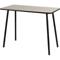 Paper Flow PAPERFLOW easyHome HOPM Schreibtisch eiche rechteckig, 4-Fuß-Gestell schwarz 100,0 x 50,0 cm