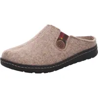 Rohde Herren Pantoffel Hausschuh Filz Stretcheinsatz Asiago 7142, Größe:46 EU, Farbe:Beige