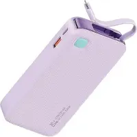 Usams Powerbank Ze Zwijanym Kablem Retractable Lightning 10000 Mah Pd 20W Fast Charge Xy Series Fioletowy/Purple 10Kcd22503 (Us-Cd225)