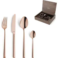 Amefa Metropole Copper 1170 Besteckset 24-teilig in Holz-Besteckkoffer