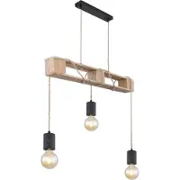 Globo Hängeleuchte Metall schwarz matt, 3x E27