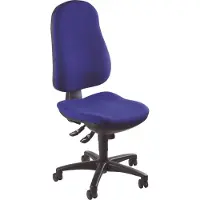 Topstar Bürodrehstuhl Support SY ohne Armlehnen - royalblau Sicherheitsdoppelrollen für.