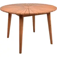 DELUKE Gartentisch DOROTY - Akazie, Braun, 110x110x75cm | Terrassentisch Wetterfest Outdoor Tisch