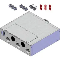 Helios FRS-FVK 6-75/125 Flach-Verteilerk. 6x DN75, 1x DN125