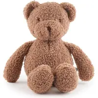 KG Bieco Bieco Kuscheltier Bär Mika | 37 cm | Teddybär aus Bouclé | Baby Plüsch Bär Stofftier | Plüschtier Teddy XXL Tedy Bear Kuscheltier Plüschtier Baby Gute Besserung Teddy Bär ab 0 Monate Weihnachtsbär