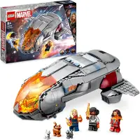 LEGO 76232 Marvel Hoopty, baubares Raumschiff aus dem The Marvels-Film mit den Superhelden-Minifiguren Captain Marvel, Ms. Marvel und Photon sowie dem Flerken Goose, Weltraum-Spielzeug für Kinder
