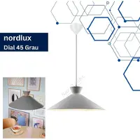 Nordlux Dial 45 Pendelleuchte Grey - , Dial, dimmbar, Grau, für Küche, Metall, Skandinavisch