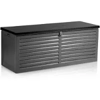 Plonos PL-801 Gartenbox, 143 x 57 x 53,5 cm, 390 Liter, schwarz-grau