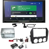 Pioneer AVH-Z9200DAB Android Auto Carplay Bluetooth Einbauset für Mazda MX-5 NC