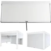 Mendler Seitenwand für Pergola MCW-L46, 4er-Set Pavillon Rollo Ersatzseitenwand, Stoff/Textil sturmfest 3x3m weiß