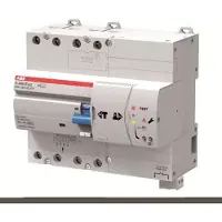 ABB F-ATI4TestA-63/0.03 FI-Schalter, 7 TE, 4P, Typ A, 63A, 30mA, kurzzeitverzögert, FI mit automatischer Prüfung (FI-Test), autom. Test ohne