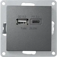 McPower USB-Ladedose Flair 2-fach 3,4A anthrazit