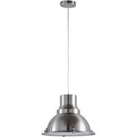 LINDBY Pendellampe Letty, Ø 39 cm, nickelfarben, Metall, E27