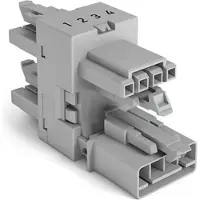 Wago 890-1734 Verteiler 1 x Stecker / 3 x Buchse 4-polig, grau