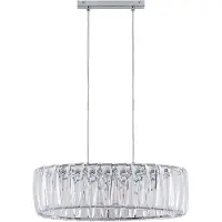 LINDBY Hängelampe Sofia, 68 cm, 3-flammig, E14, chrom/klar