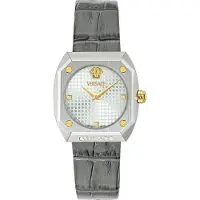 Versace VE9E00124 Antares silber grau Leder Armband Uhr Damen NEU