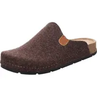Rohde Herren Pantoffel Memoryfußbett Hausschuh recycelter Softfilz H.Soave 6751, Größe:46 EU, Farbe:Braun