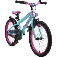 Bikestar Kinder Fahrrad ab 6 Jahre | 20 Zoll Urban Jungle Kinderrad | Berry & Türkis