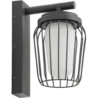 LUCANDE Außenwandleuchte Chandan, 30 cm, anthrazit