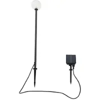 LINDBY LED-Solarleuchte Brindley, schwarz, Glas, IP65