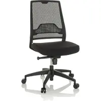 Hjh OFFICE Profi Bürostuhl PORTO ECO I Ergonomischer Schreibtischstuhl ohne Armlehnen Stoff / Netzstoff Schwarz Drehstuhl für Büro, Zuhause