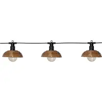 Star Trading 473-11, Leichte Dekorationskette, Schwarz, Braun, Polyvinylchlorid (PVC), Rattan, Ambiente, Ausrichtung, Universal, IP44