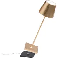 Zafferano Poldina Pro LED-Akkuleuchte-Blattgold-mit LED (2200K/2700K/3000K)