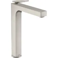Hansgrohe Einhebel-Waschtischmischer AXOR CITTERIO 280 m AG HGri Rautenschliff Stain st optic Hebelgriff, Rautenschliff stainless steel optic
