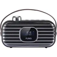 Huismerk DAB + Retro Radio Wireless Speaker Bluetooth Digitalradio Radiowecker grau