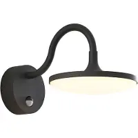 Arcchio Fineria Außenwandleuchte w/Sensor Dark Grey - , Fineria, Schwarz, für Terrasse, Metall, Modern