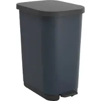 Rotho Abfalleimer 35 L RIBO - Treteimer Geruchsdicht - Abfallbehälter 40,0 x 28,5 x 51,3 cm - Mülleimer mit Softclose - Tretabfalleimer