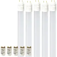 Aigostar 5x T8 LED Glas Röhre Tube Leuchtstoffröhre inkl. LED Starter 120cm Neutralweiß