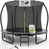 Juskys Trampolin SkyBounce S Ø 228 cm mit Sicherheitsnetz & Leiter