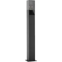 LUCANDE Fiola Außen Gartenleuchte Antracite - , Fiola, dimmbar, Schwarz, für Terrasse, Metall, Modern
