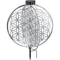 Globo Lighting Solarleuchte Metall silberfarben, LED