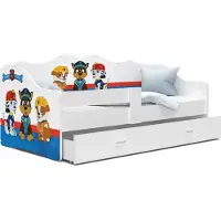 Markenlos Kinderbett mit Matratze und Schublade NELI Jugendbett spielbett 160x80 stickern nr.7