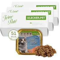 Lyra Lecker.Pet Mia's Feine Paté Reich an Lachs Katzenfutter Nassfutter Vollnahrung 5,1 kg Nicht relevant
