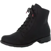 Rieker Damen Stiefeletten Schnürboots Blockabsatz 70821, Größe:37 EU, Farbe:Schwarz