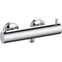 Kludi BOZZ Thermostat-Brausearmatur, Wandmontage, Temperaturwahlgriff, 352030538, Farbe: Chrom