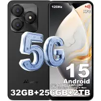 Doogee 5G Smartphone Handy Ohne Vertrag Android 15 Neo S25 Pro, 32GB+256GB/TF 2 TB, 6.75" 120Hz 5280mAh 64MP AI Kamera, 4K Video/NFC/Dual SIM/Face ID,Schwarz