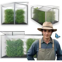 GARMIO Frühbeet Mini Gewächshaus Protea mit Dachfenster, UV-Schutz, Alu Frühbeet, Mini-Gewächshaus, Treibhaus, Frühbeetkasten