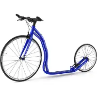 Yedoo Wolfer Sport Alloy Roller Scooter Tretroller - für Erwachsene und Teenager, bis 120 kg, mit Luftreifen 28/20 und verstellbarem Lenker Blau