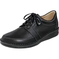 Finn Comfort Herren Schnürer Norwich, Schwarz, Leder, NEU - Herrenschuhe Bequemschuhe, Schwarz, leder (montana)