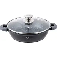 Cheffinger Servierpfanne Schmorpfanne Kochtopf Induktion Ø 28 cm Alu Guss Topf Pfanne